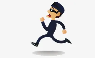 正在逃跑的犯人免抠