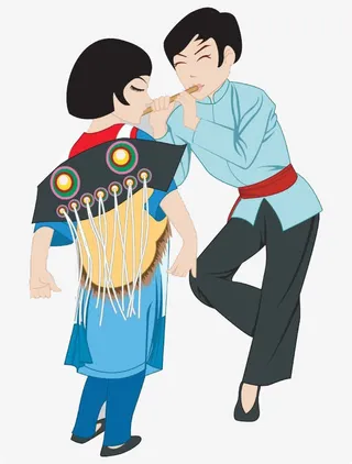 可爱的少数民族同学免抠