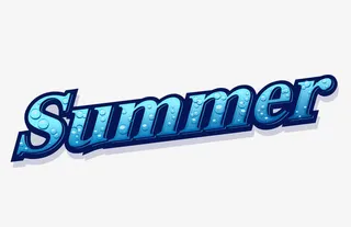 summer英文艺术字免抠