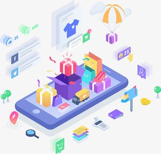 商务2.5D数据分析矢量插画免抠手绘/卡通卡通元素