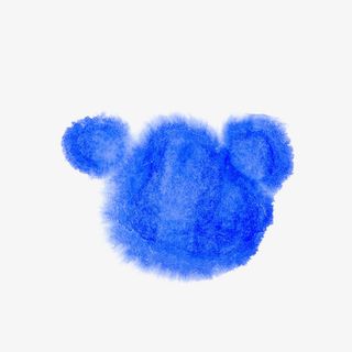 蓝色墨水印免抠