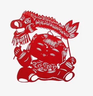 红色的福娃免抠