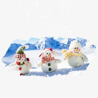卡通小雪人免抠