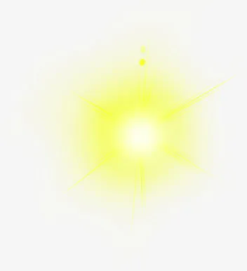 黄色发光光晕透明特效装饰免抠
