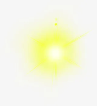 黄色发光光晕透明特效装饰免抠