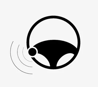 黑色卡通方向盘素材图免抠