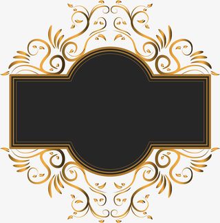 欧式 画框  牌免抠
