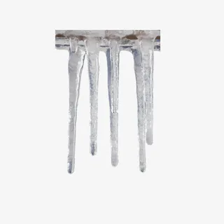 房檐水珠落下形成冰柱免抠