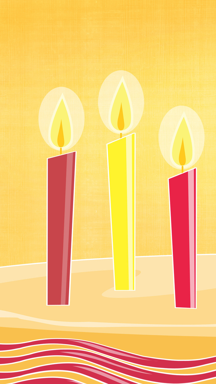 小清新生日蜡烛H5背景高清