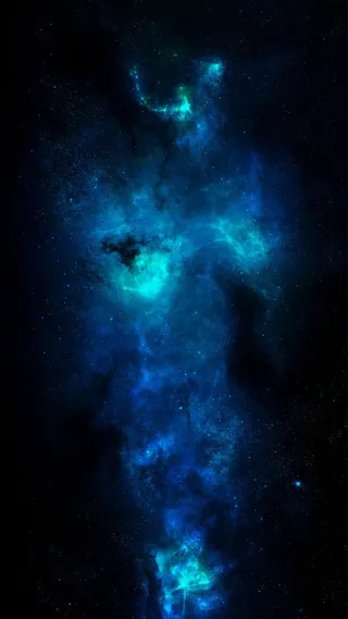 夜空中的绿色光晕光线海报背景免抠