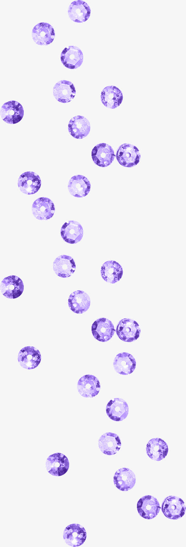 漂浮紫色水晶扣子免抠