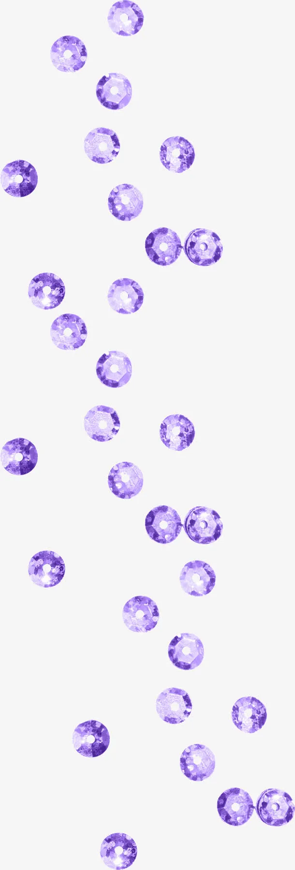 漂浮紫色水晶扣子免抠