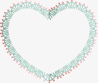 中国风剪纸爱心边框免抠