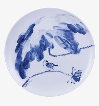 实物中国风青花瓷盘免抠