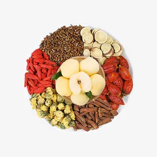 雪梨茶盘装装盘枸杞菊花决明子雪梨茶免抠