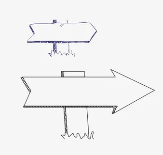 线稿箭头PNG免抠