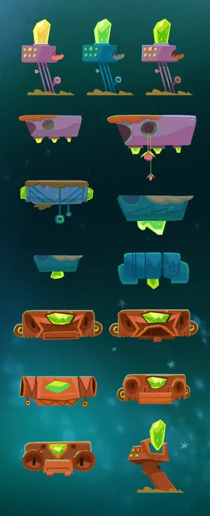 手绘游戏动画插画免抠