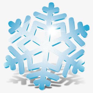 蓝色立体雪花海报背景