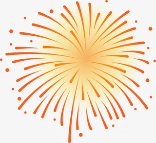 新年美丽红色烟花免抠