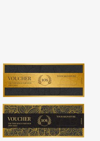 矢量手绘优惠券免抠