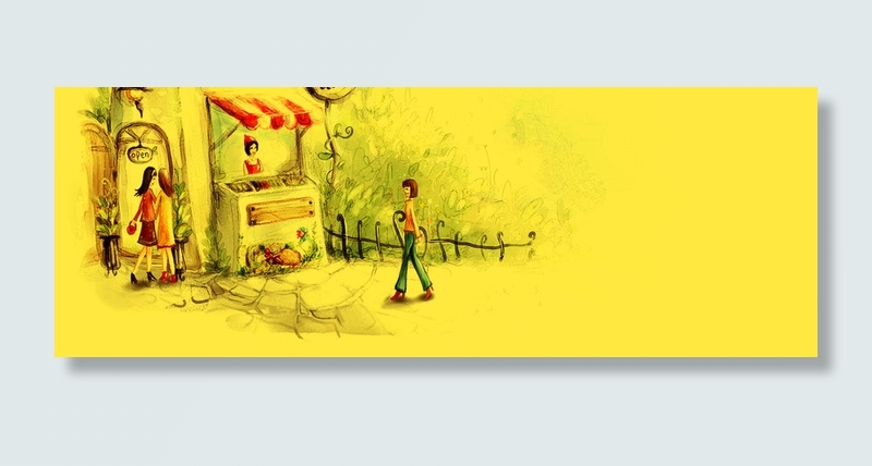 卖花姑娘背景高清