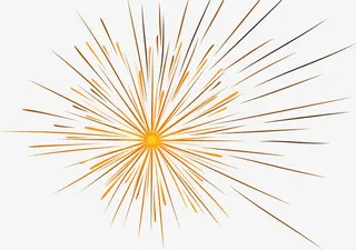 小清新金色闪光免抠