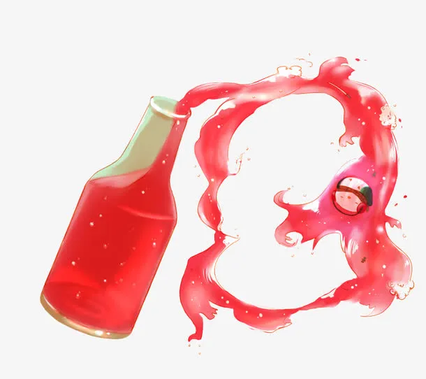 打开的可乐汽水免抠