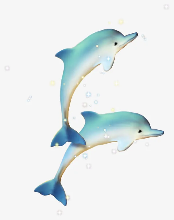 蓝色海豚免抠