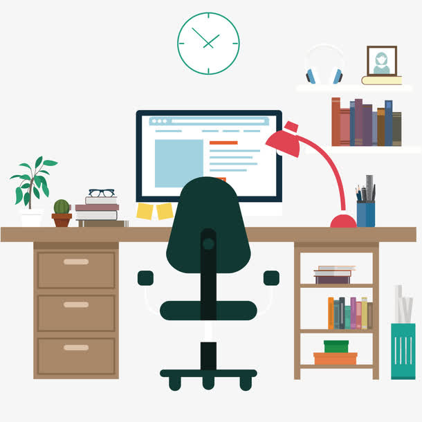 工作地点矢量图免抠