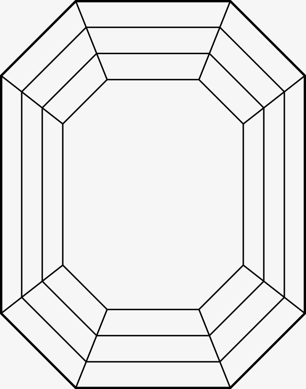 矢量线条钻石图免抠