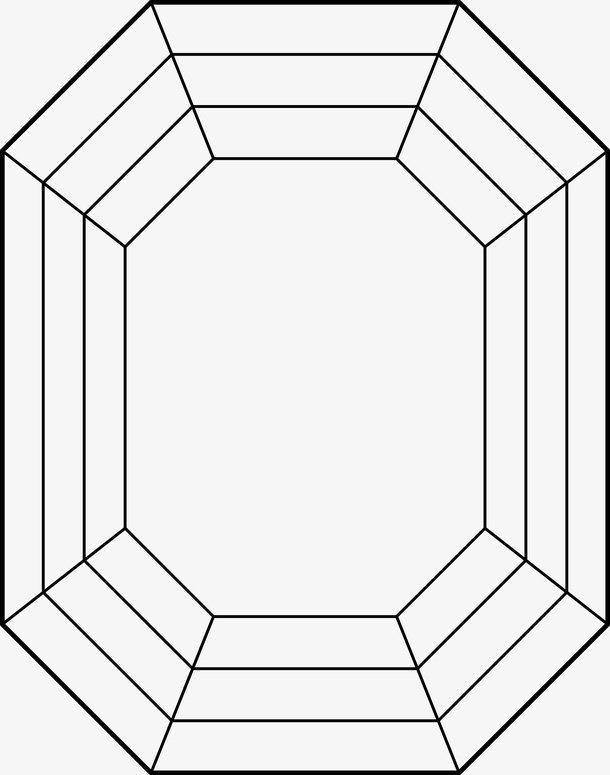 矢量线条钻石图免抠