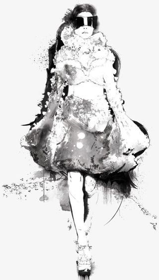 时尚创意女孩免抠