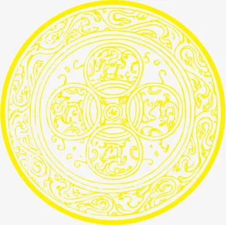 传统圆形图案免抠