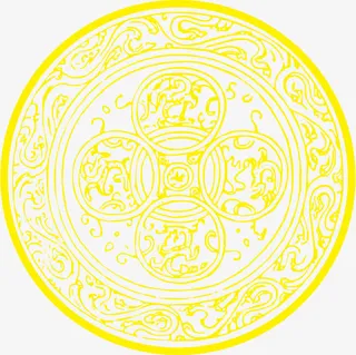 传统圆形图案免抠