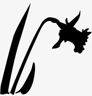 春天黑色花朵风景剪影免抠