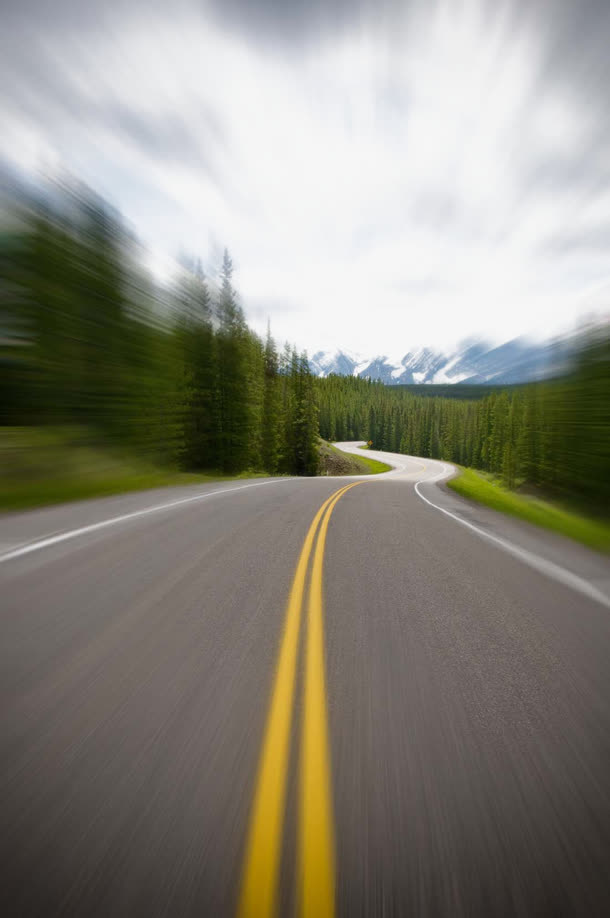 美丽的道路马路景色免抠