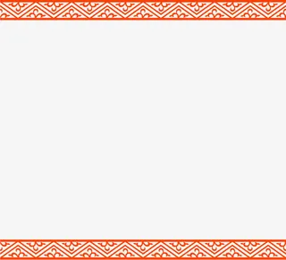 矢量红色花纹边框免抠