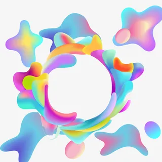 618彩色流体渐变618炫彩流体酷炫不规免抠