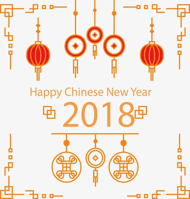 中国风可爱灯笼海报免抠
