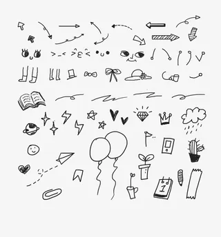 手绘贴图贴纸免抠