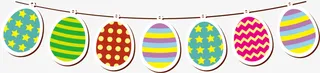 复活节多彩彩蛋挂饰免抠