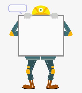 创意人物提示板免抠