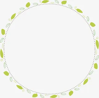 绿色清新春季草圈免抠