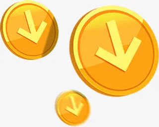 黄色箭头 圆图标免抠