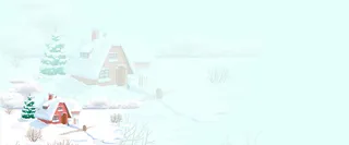 冬天蓝色简约电商房子banner背景高清