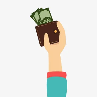 拿着钱包的手免抠