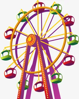 儿童节旋转摩天轮免抠