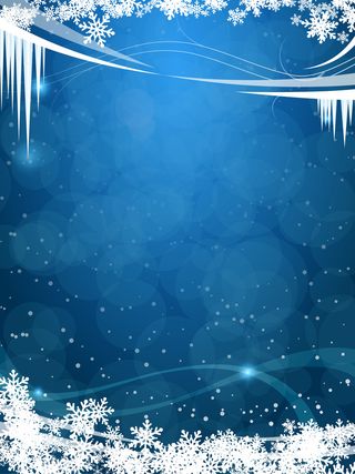 圣诞蓝色背景素材雪花素材高清
