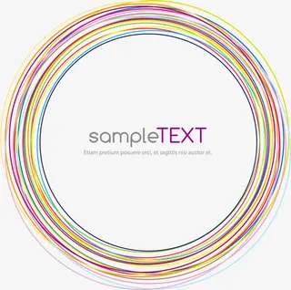 彩色圆环矢量素材免抠