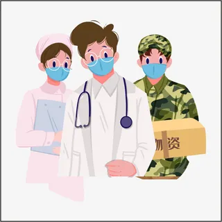 卡通  防疫  疫情  抗击疫情免抠